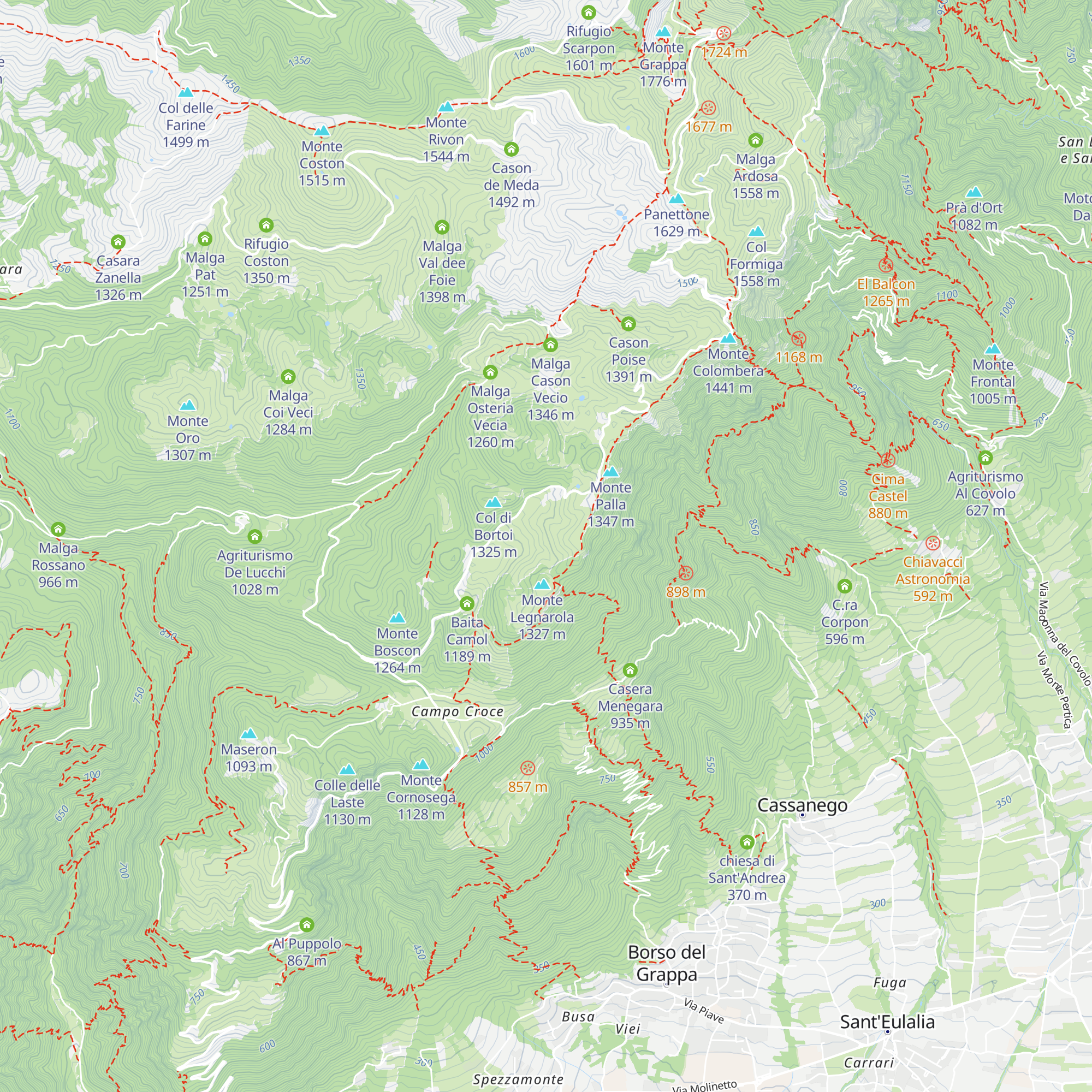 Malga Camol map