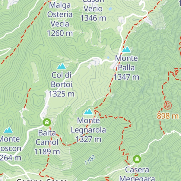 Map of Malga Camol