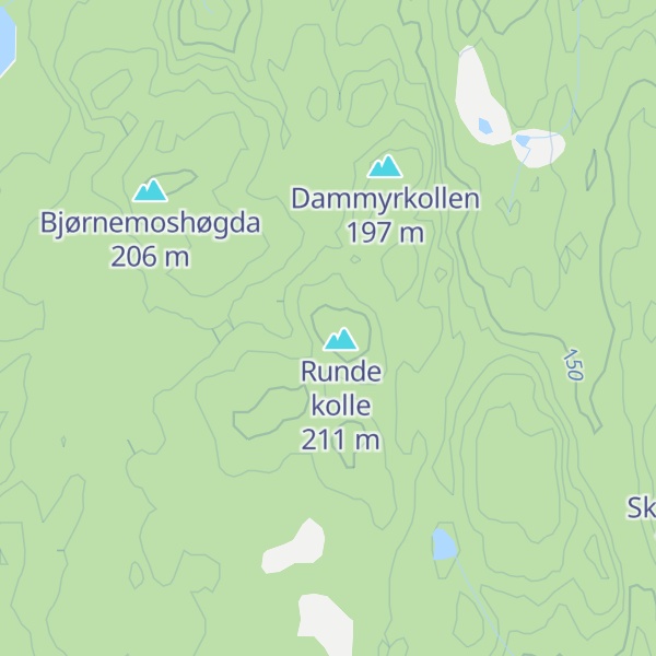 Map of Trantjernhøyda