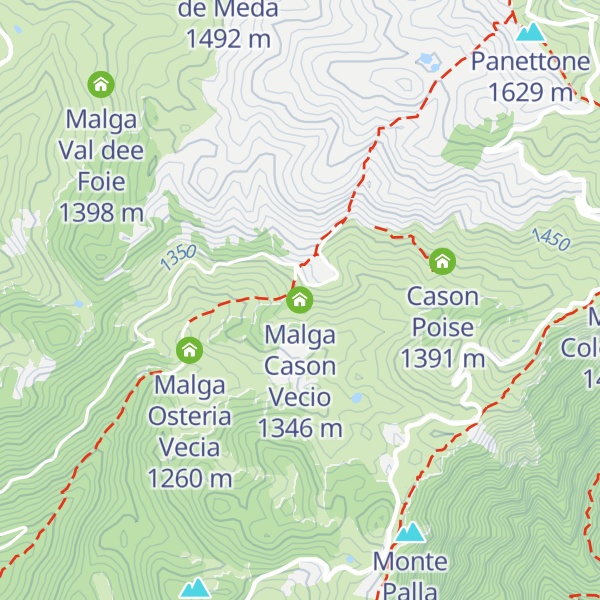 Map of Malga Cason Vecio