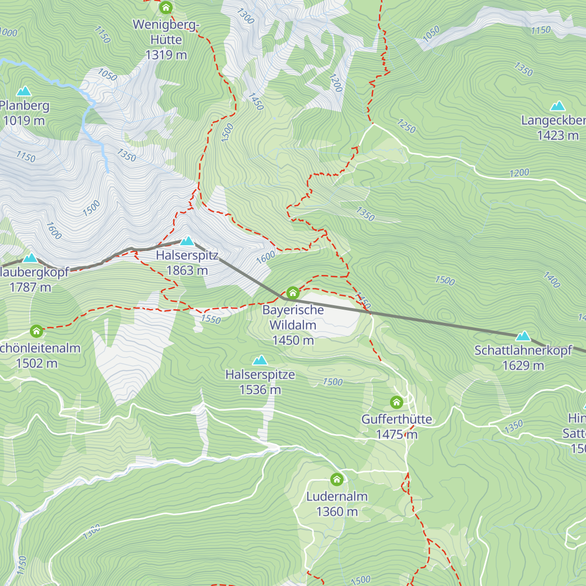 Bayerische Wildalm map