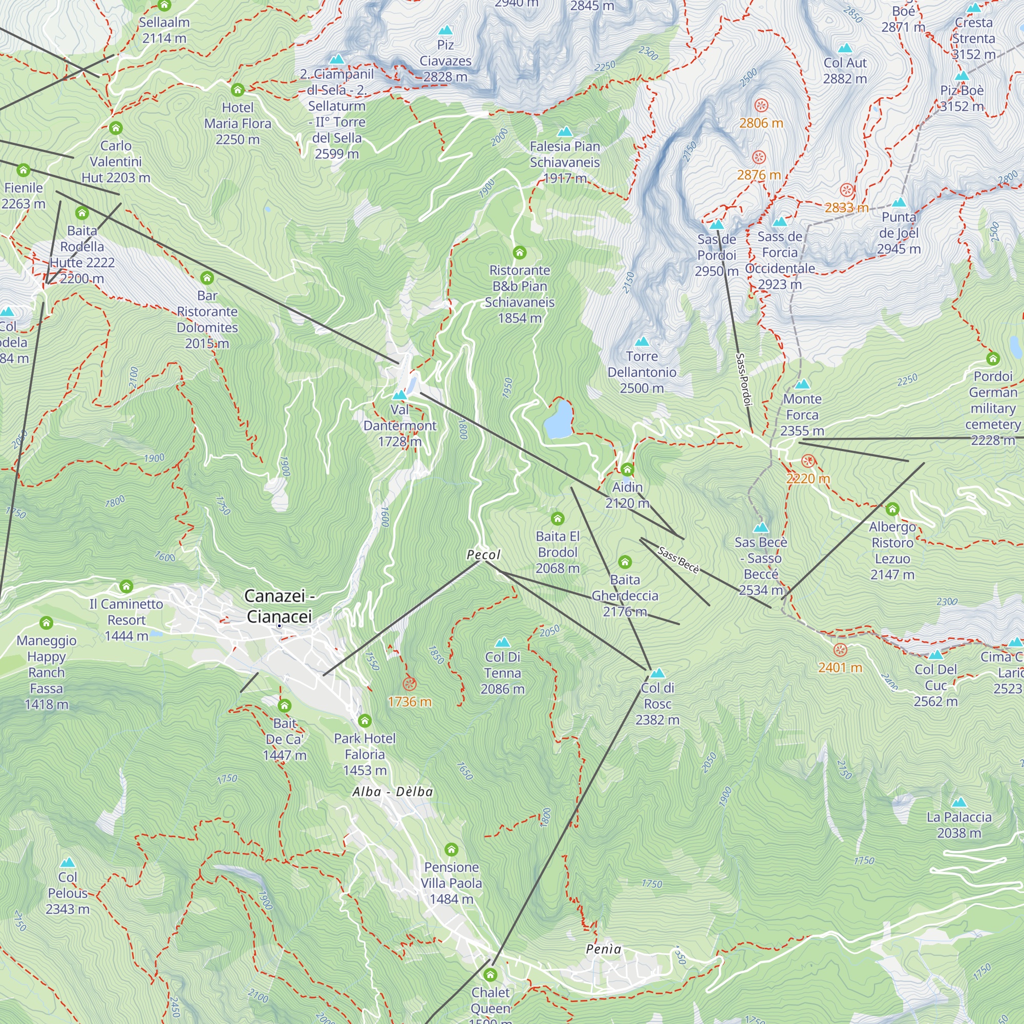 Rifugio Ciampolin map