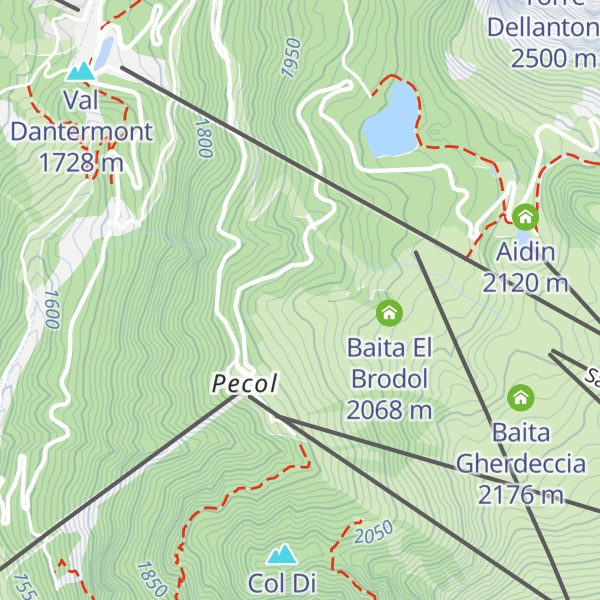 Map of Rifugio Ciampolin