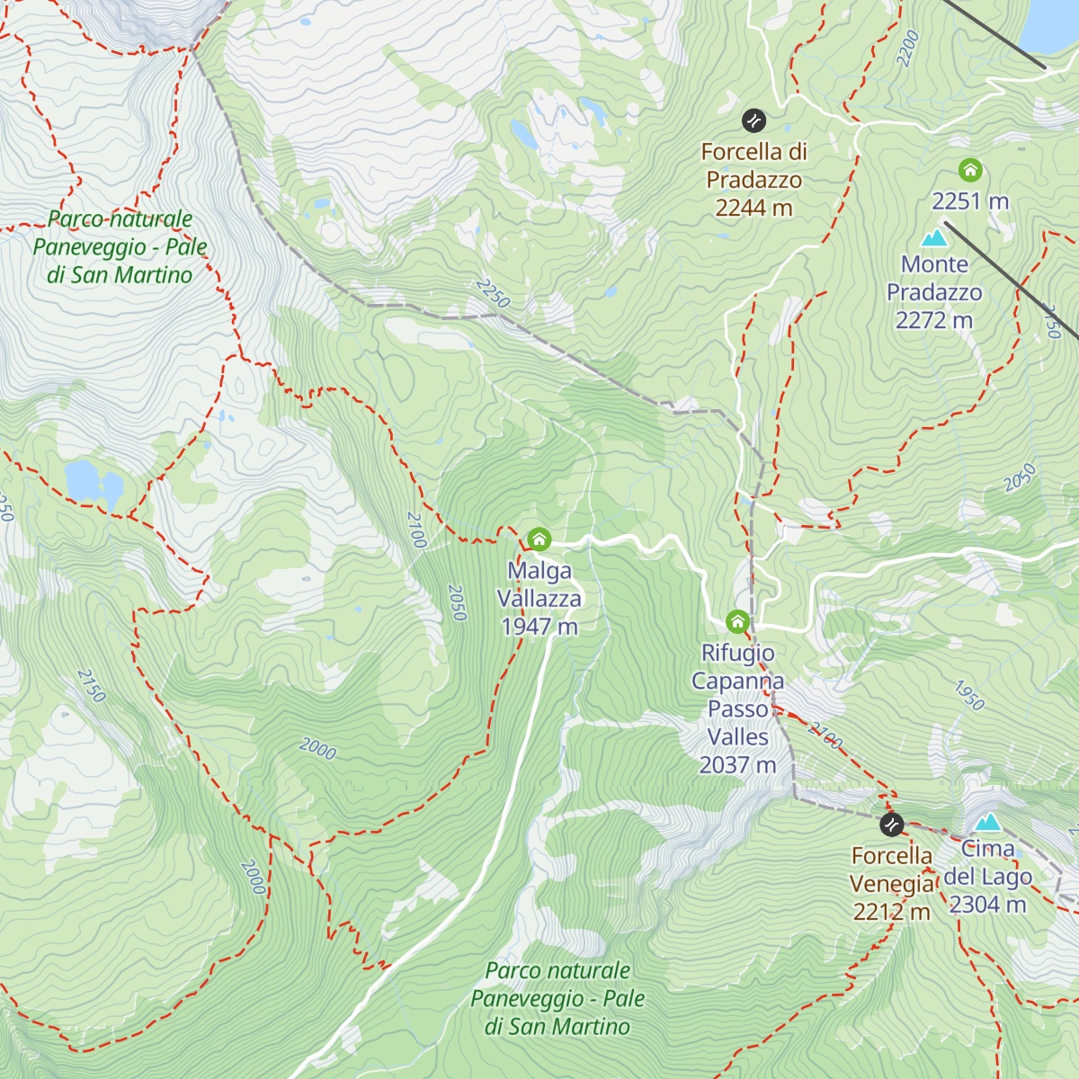 Malga Vallazza map