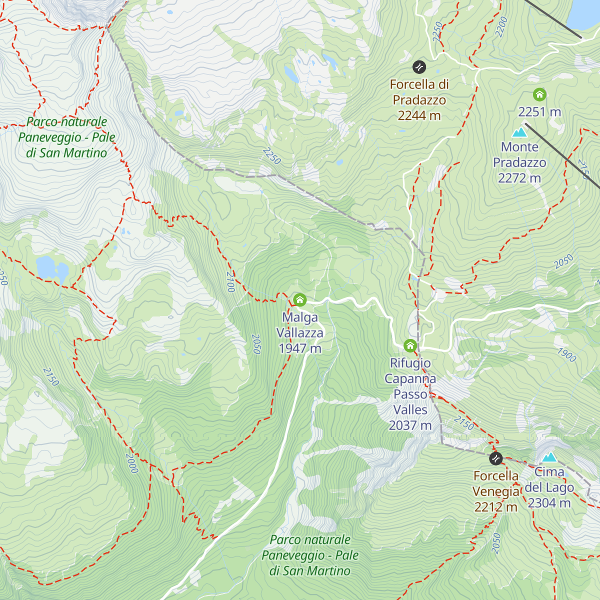 Malga Vallazza map
