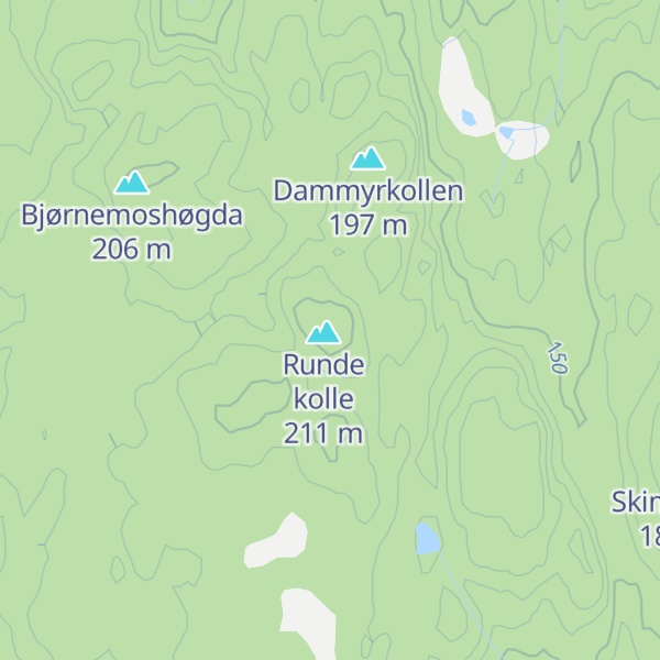 Map of Kollerødfjellet