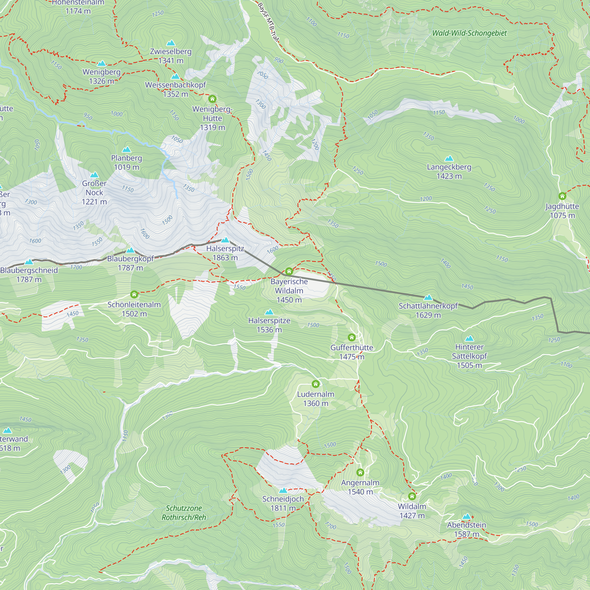 Sindelsdorfer Alm map