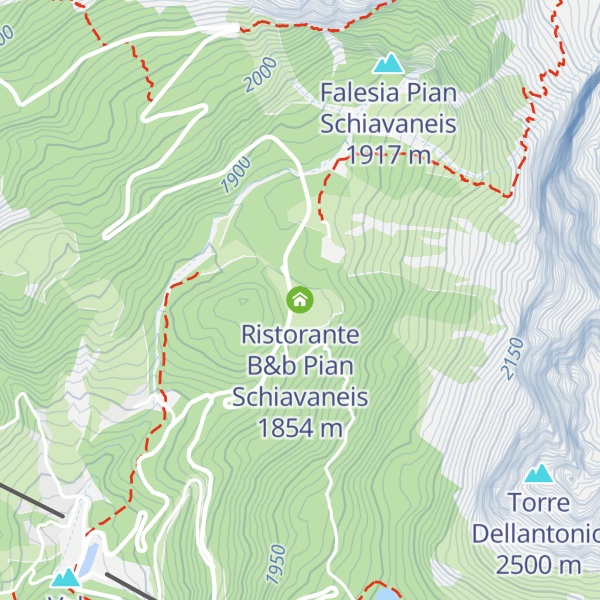 Map of Ristorante B&b Pian Schiavaneis