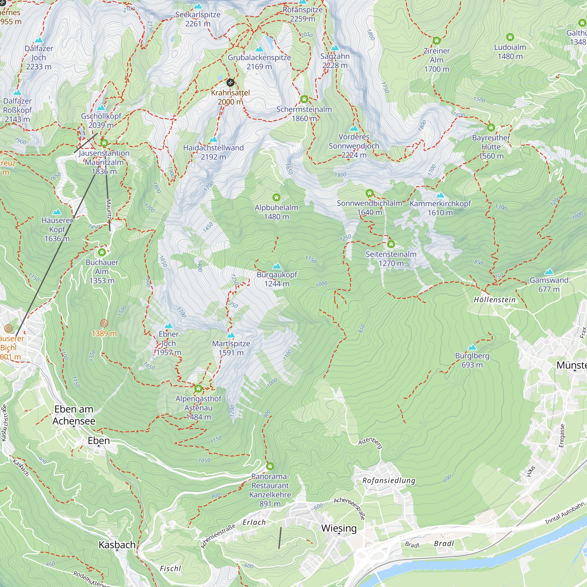 Schichtalm map