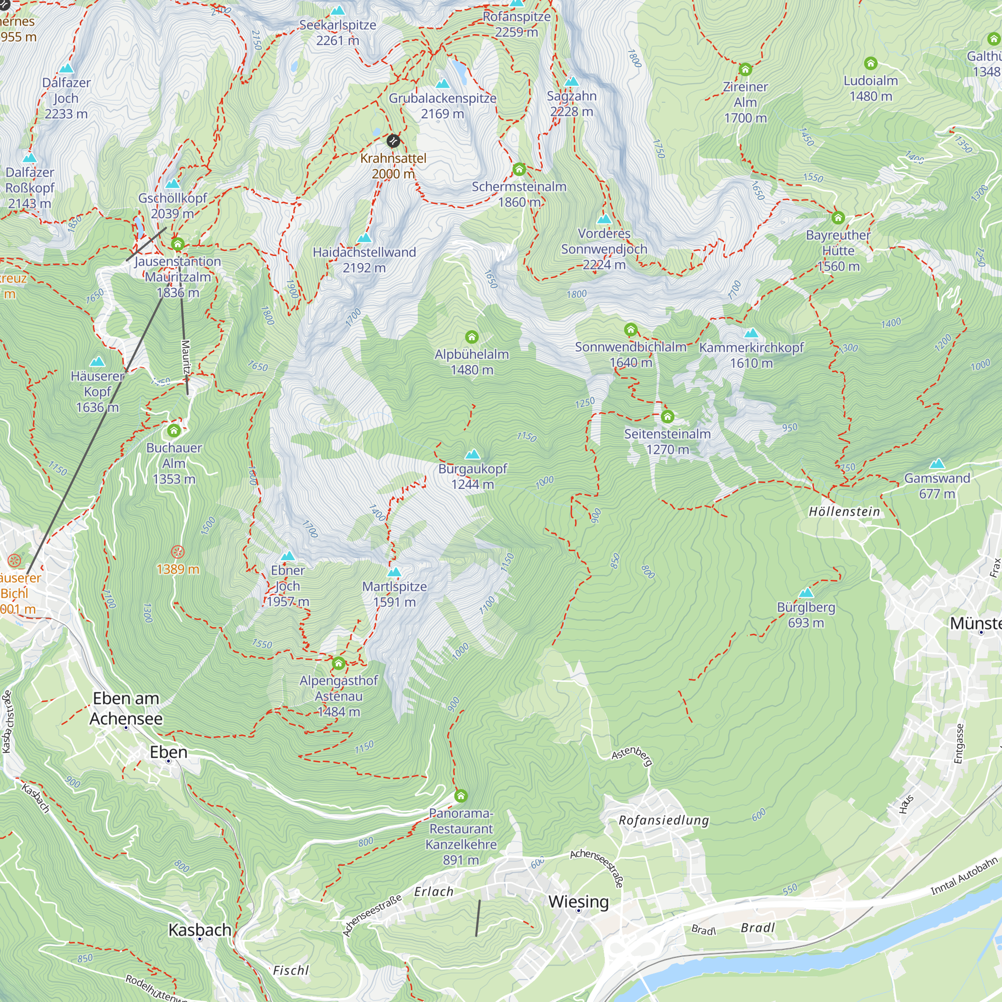 Schichtalm map