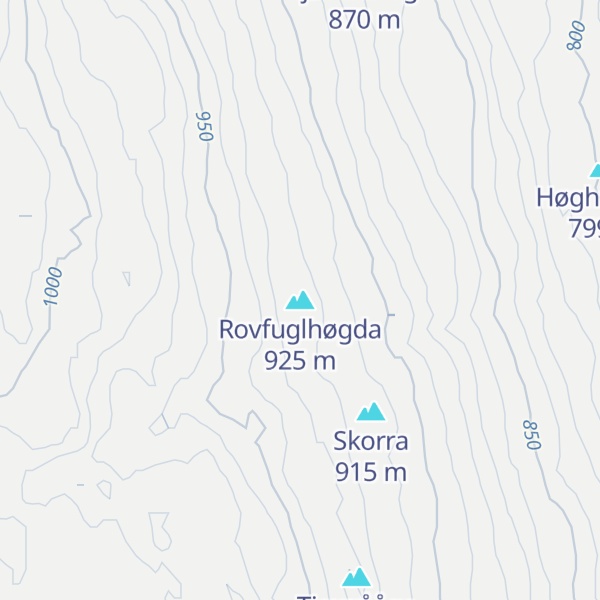 Map of Rovfuglhøgda