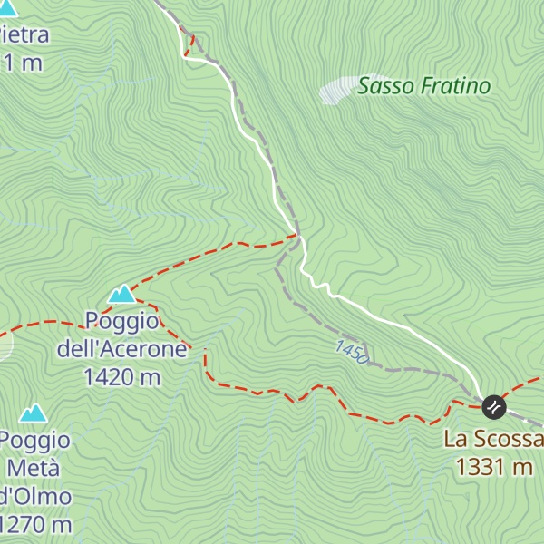 Map of Poggio Acerone
