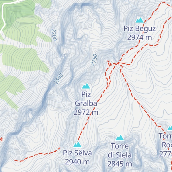 Map of Piz Gralba