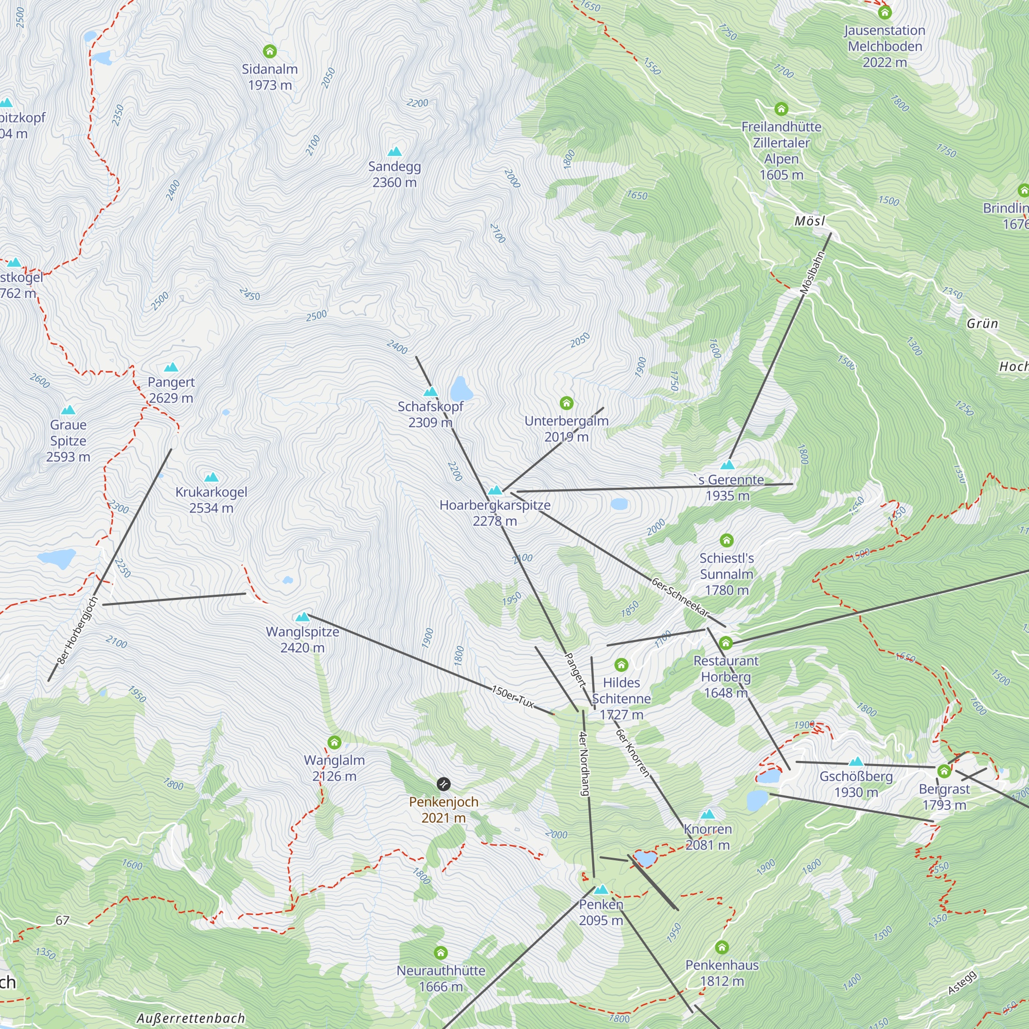 Schneekar-Hütte map