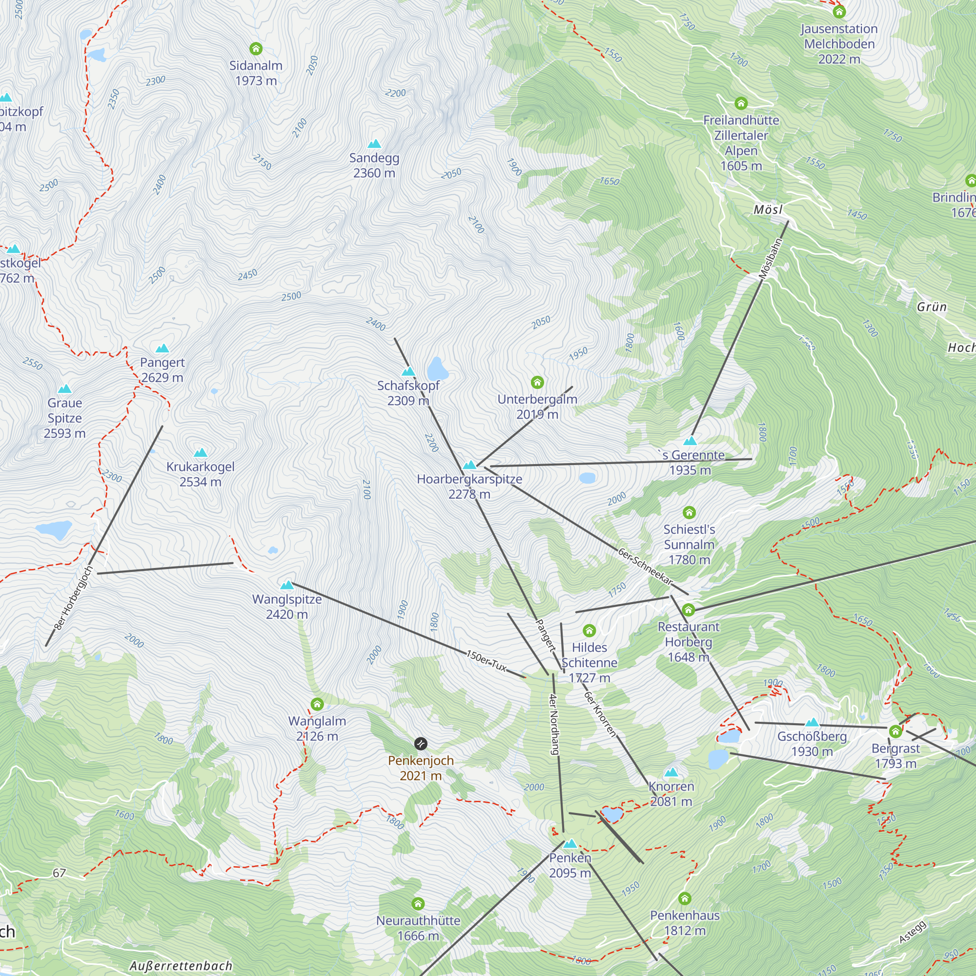Schneekar-Hütte map