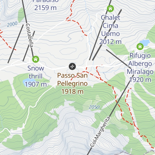 Map of Malga S Pellegrino