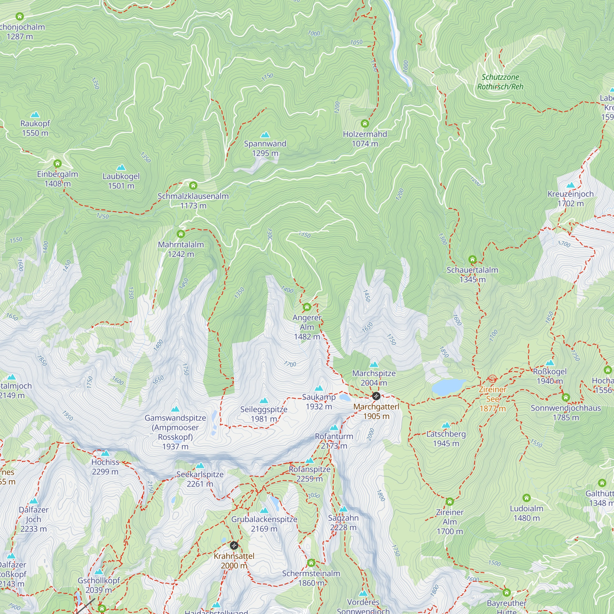 Angerer Alm map
