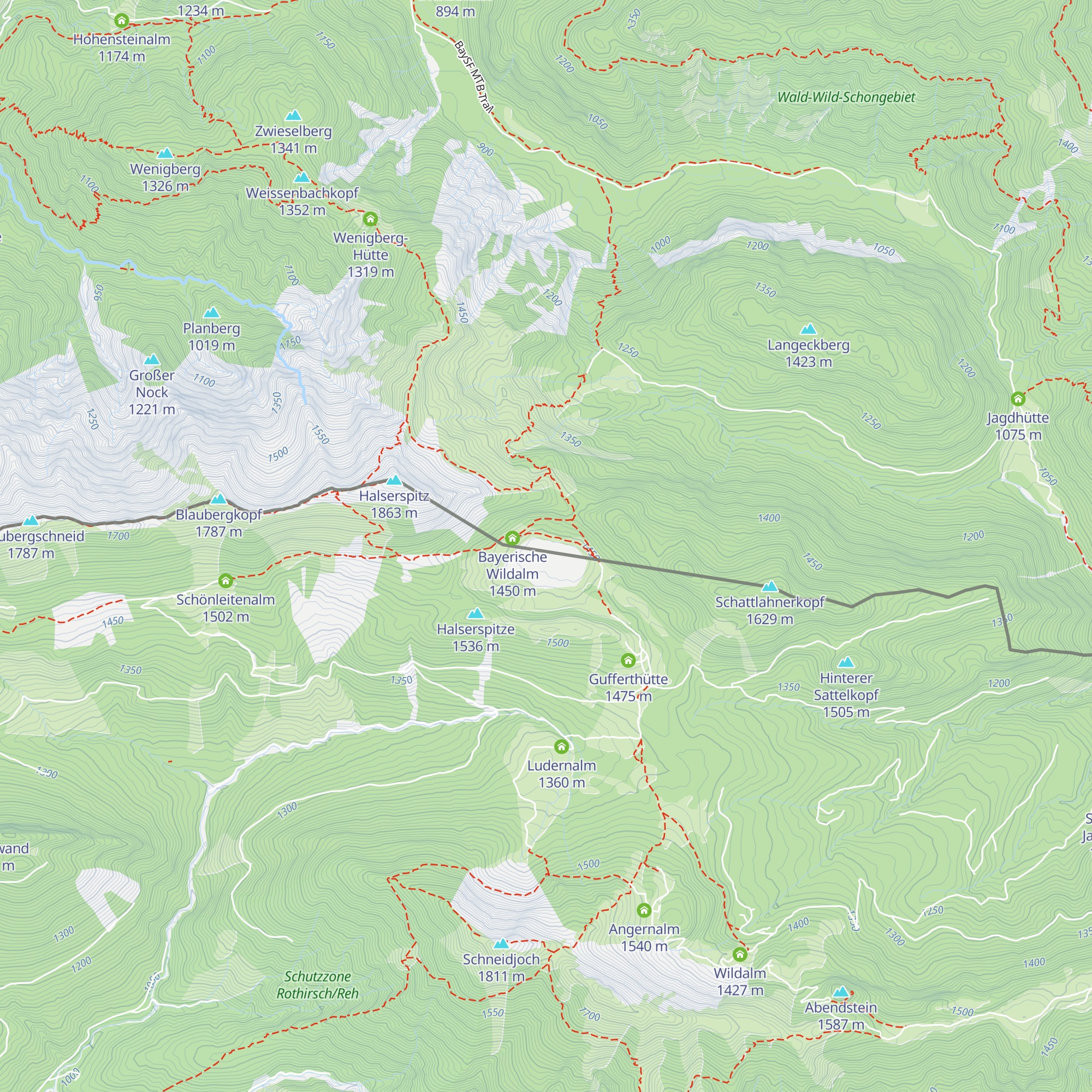 Bayerische Wildalm map
