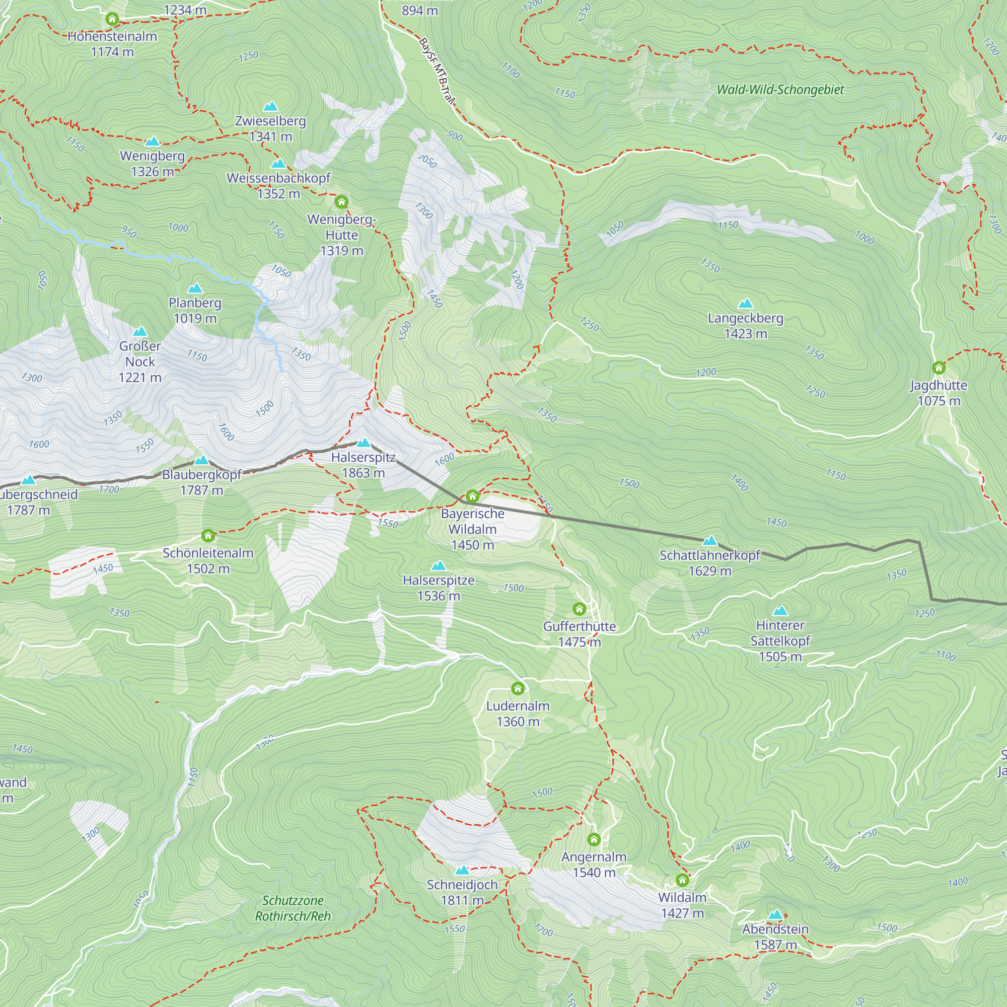 Bayerische Wildalm map