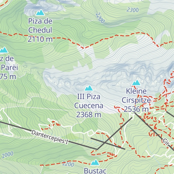 Map of Ciampanil de Cuecenes