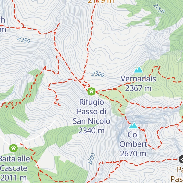 Map of Rifugio Passo di San Nicolo
