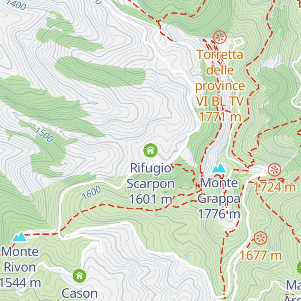 Map of Rifugio Scarpon