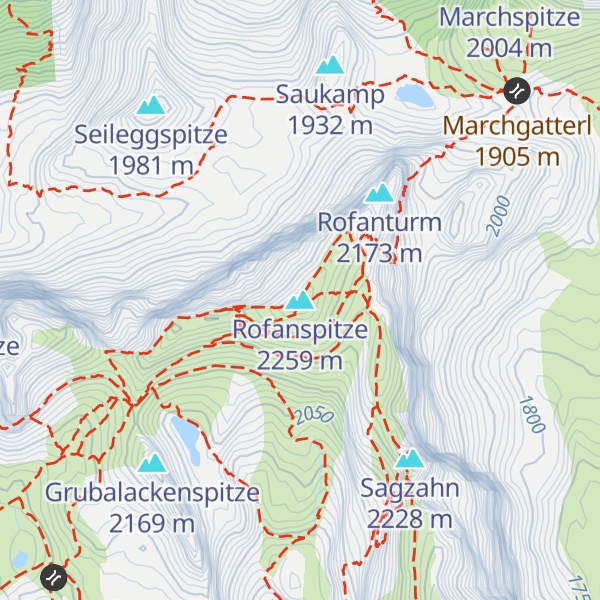 Map of Rofanspitze