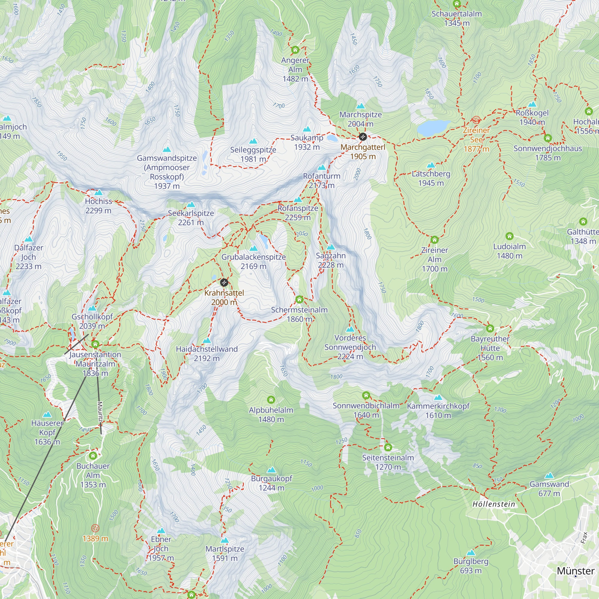 Schermsteinalm map