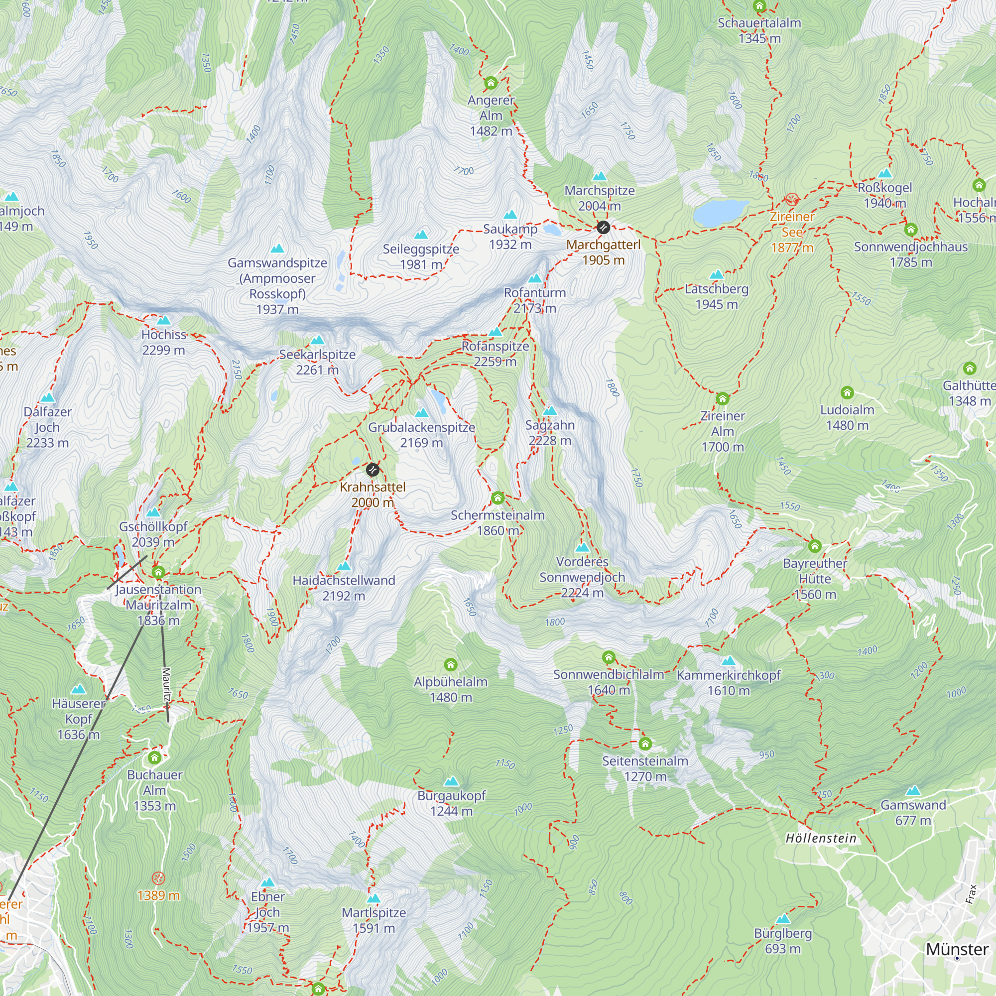 Schermsteinalm map