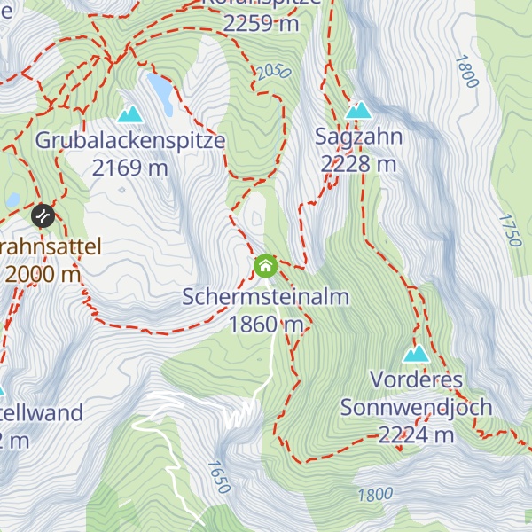 Map of Schermsteinalm