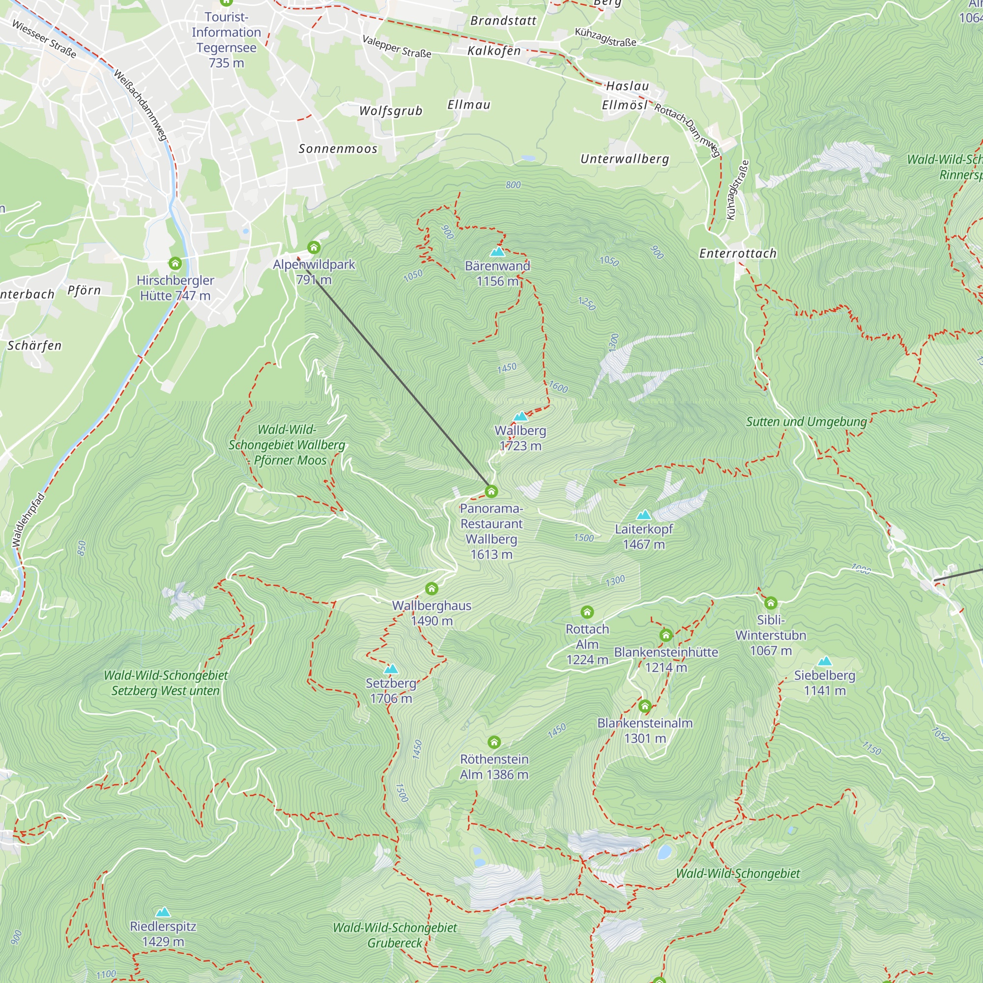 Panorama-Restaurant Wallberg map