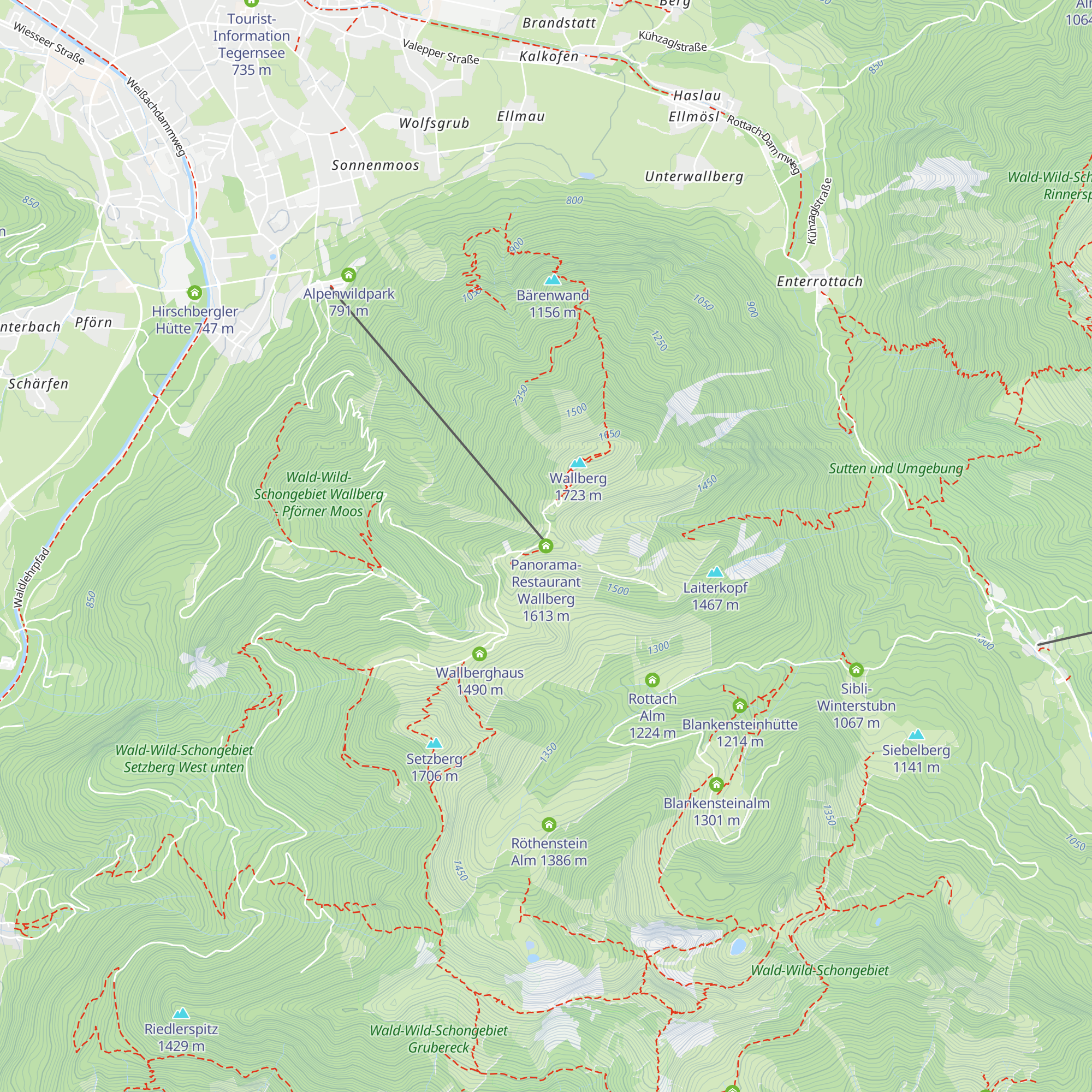 Panorama-Restaurant Wallberg map