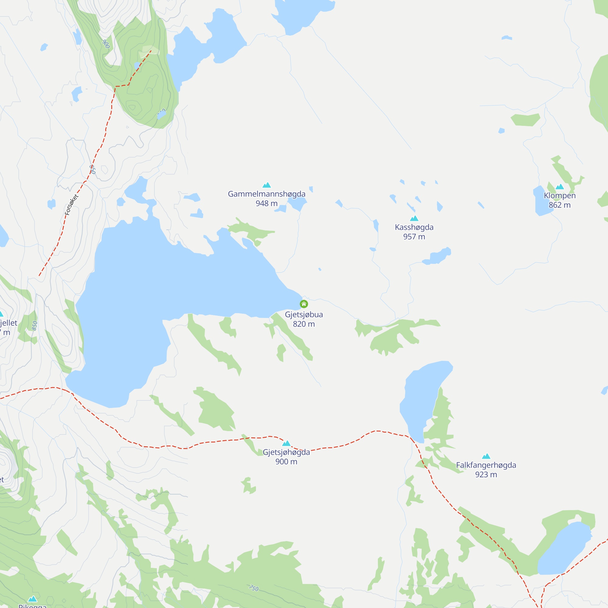 Gjetsjøbua map