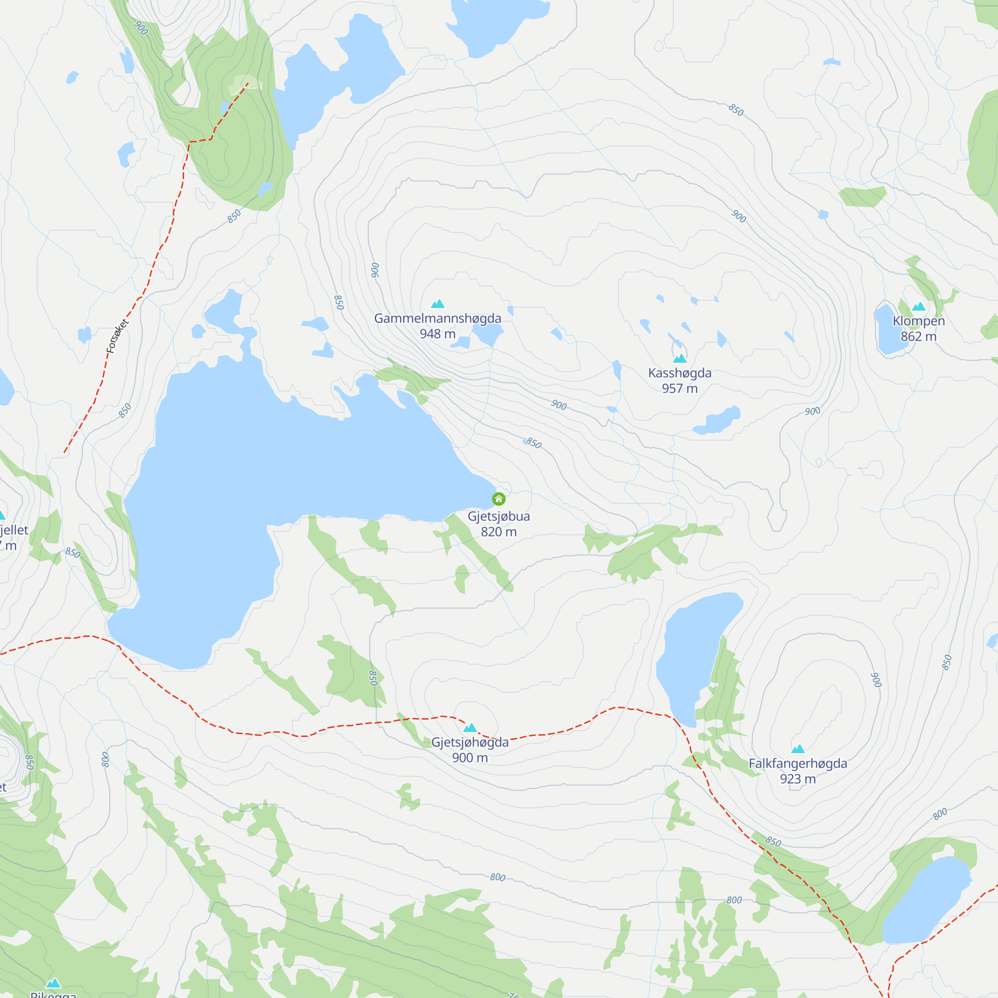 Gjetsjøbua map