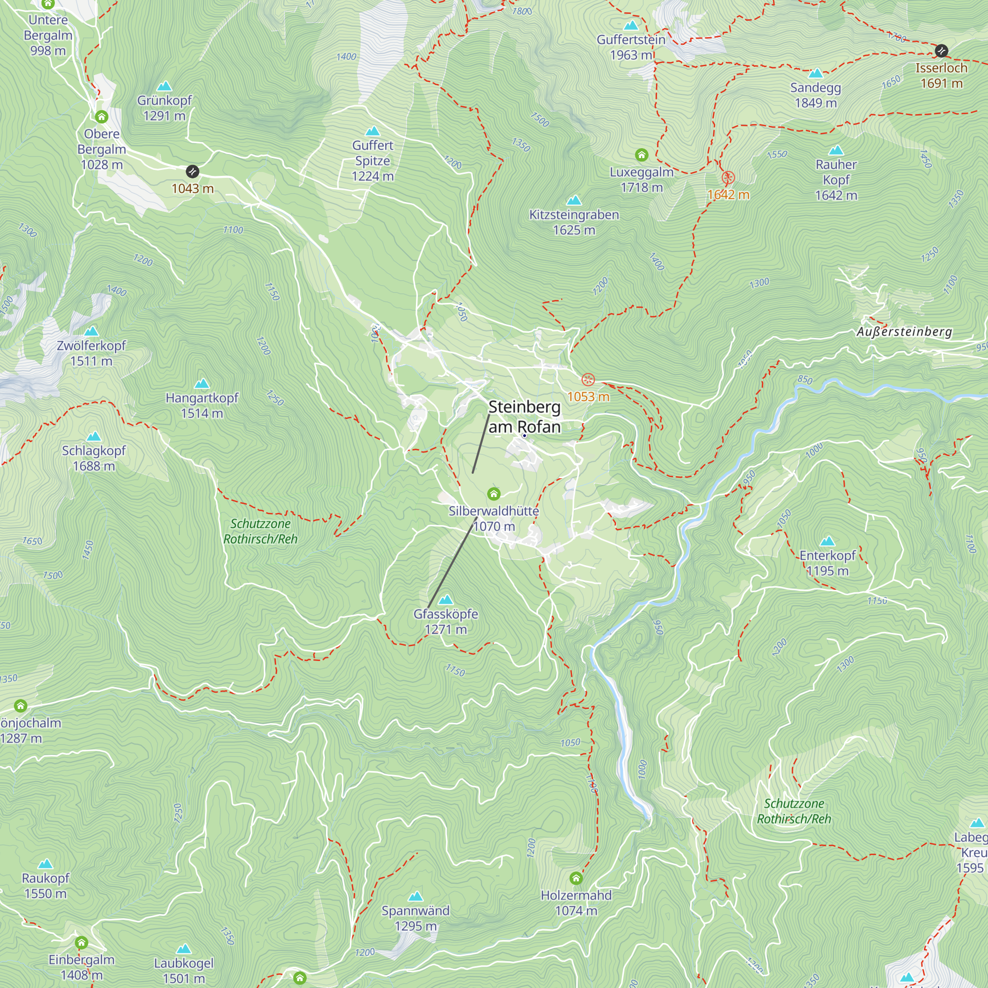 Silberwaldhütte map