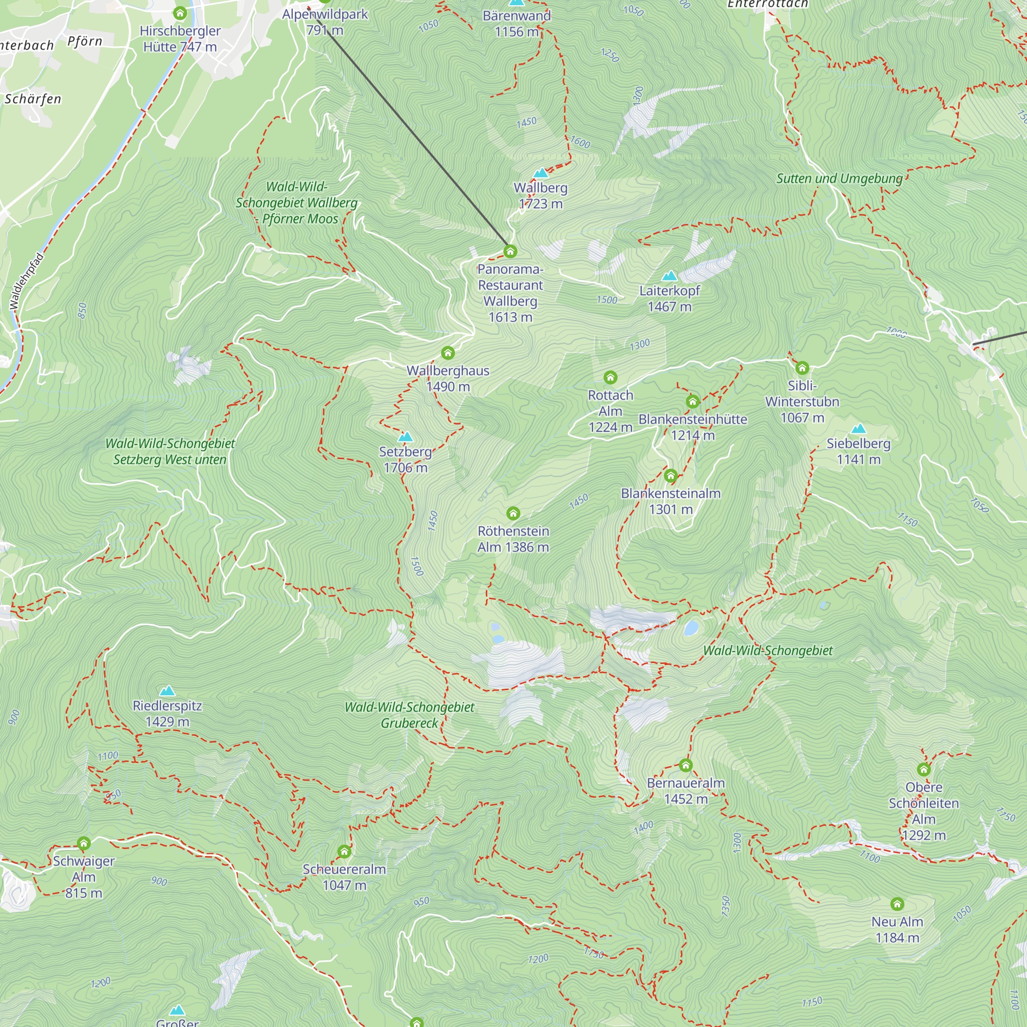 Röthenstein Alm map