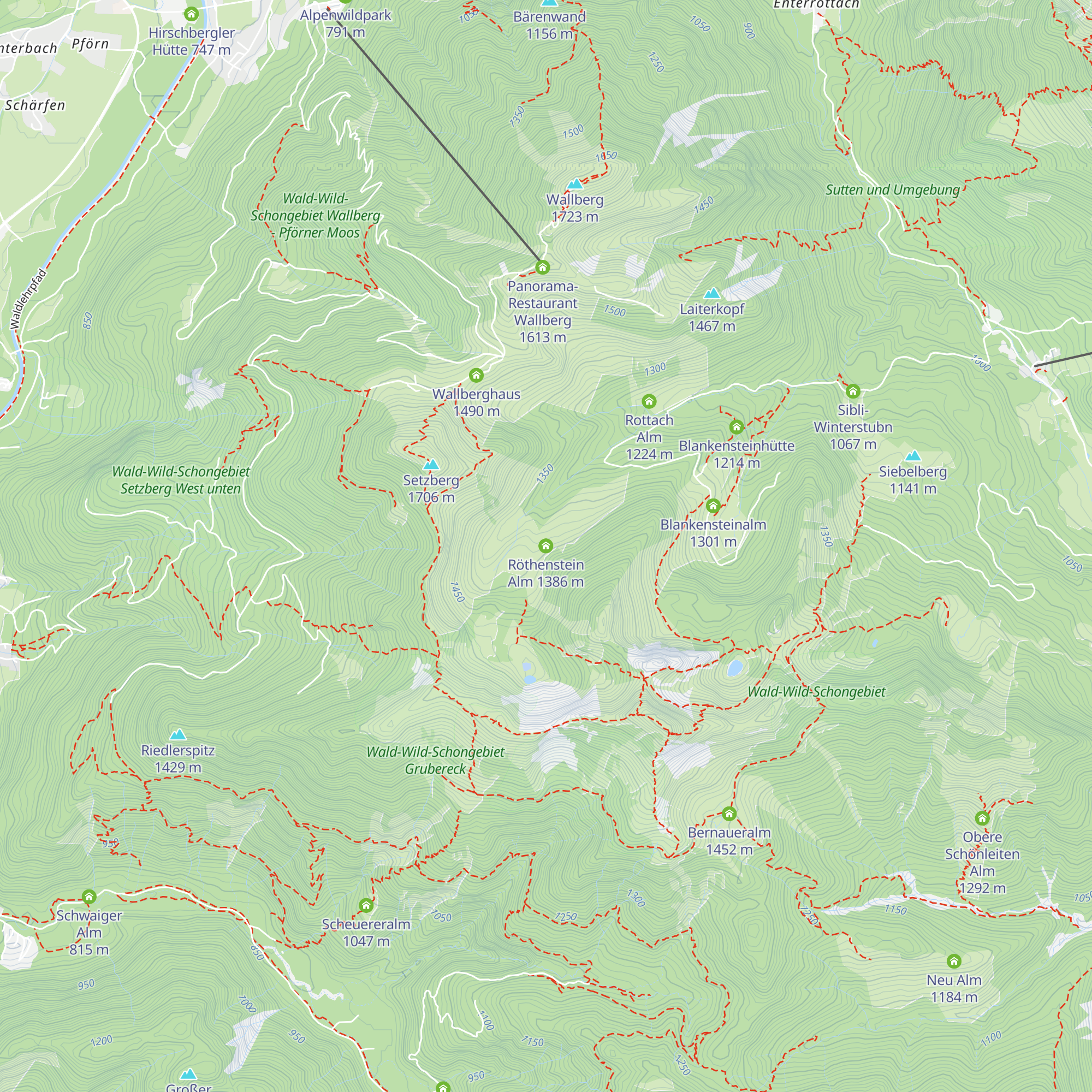 Röthenstein Alm map