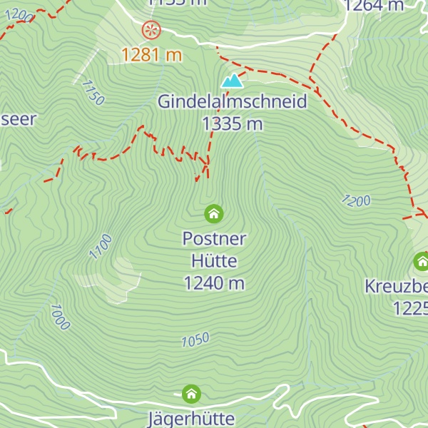 Map of Postner Hütte