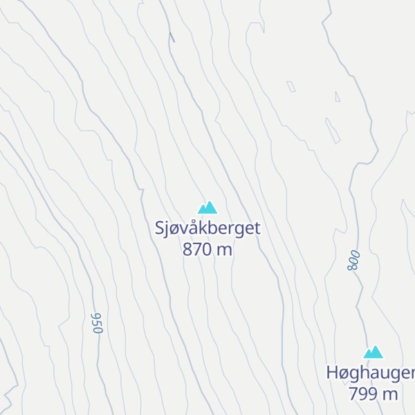 Map of Sjøvåkberget