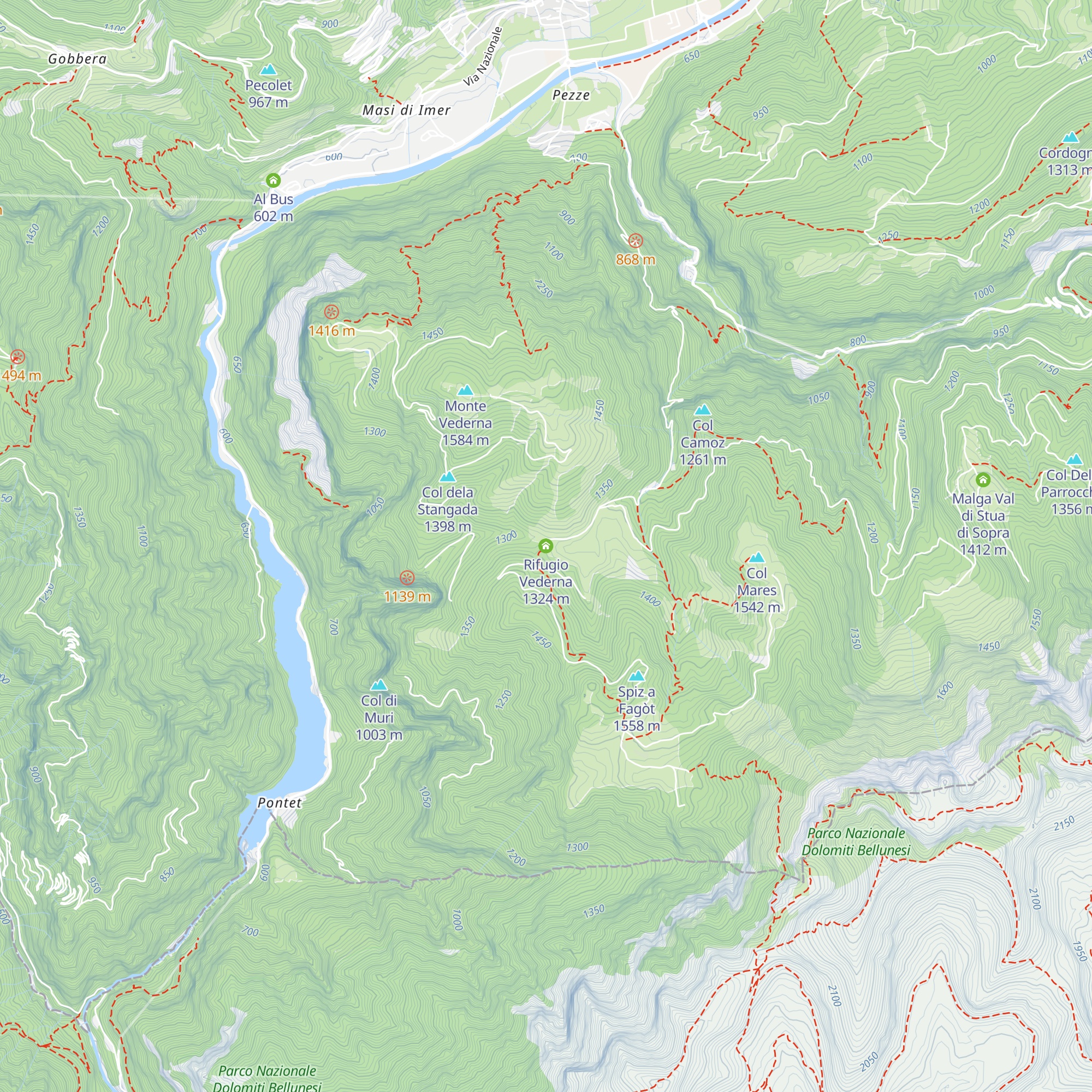 Rifugio Vederna map