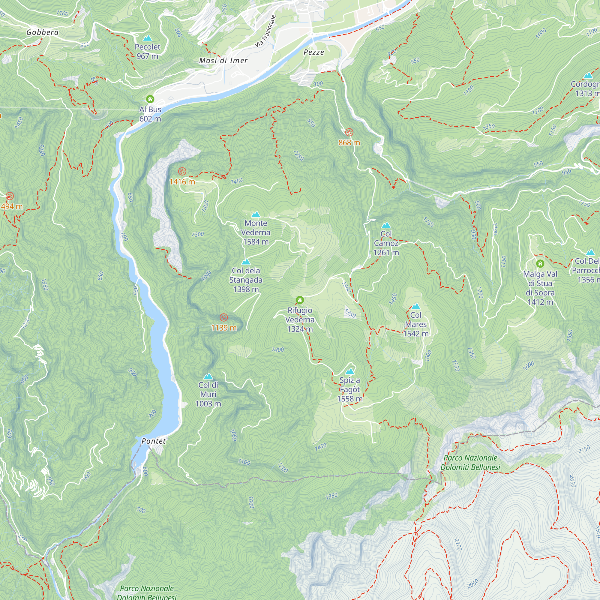 Rifugio Vederna map