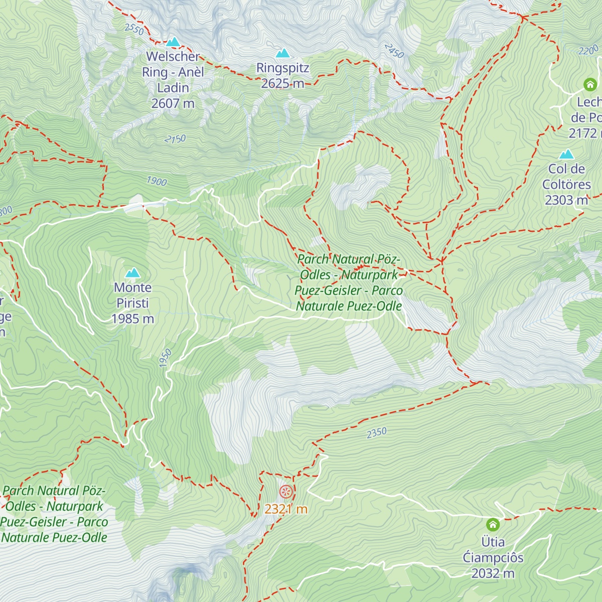 Gampen Alm - Malga Gampen map
