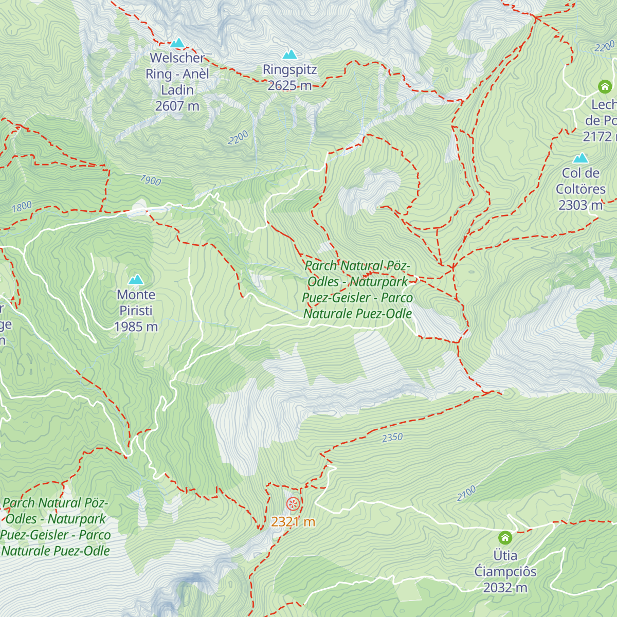 Gampen Alm - Malga Gampen map
