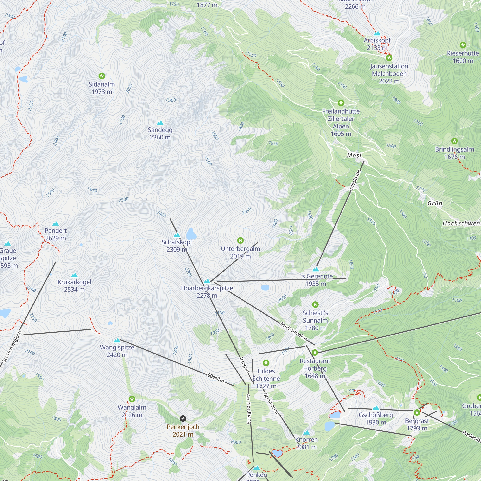 Unterbergalm map