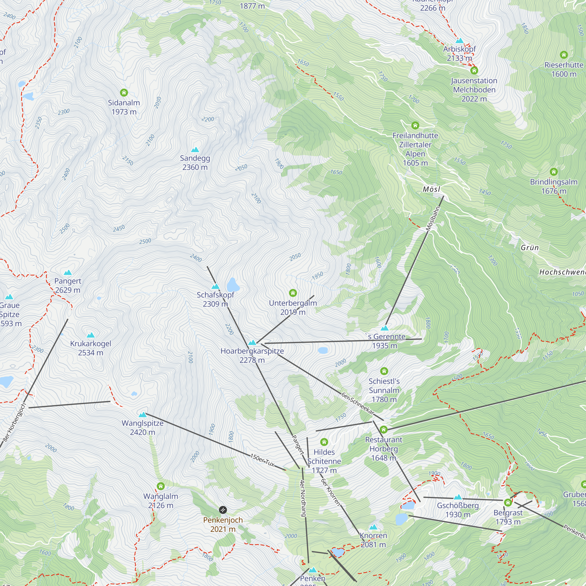 Unterbergalm map