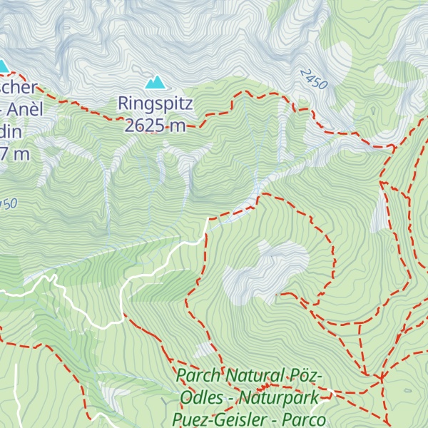 Map of Wörndle Loch Alm - Malga Busa