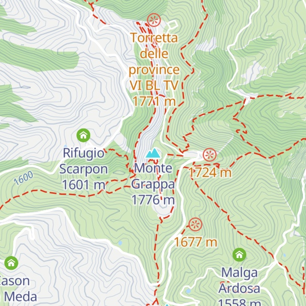 Map of Monte Grappa
