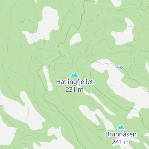 Map of Hatlingfjellet