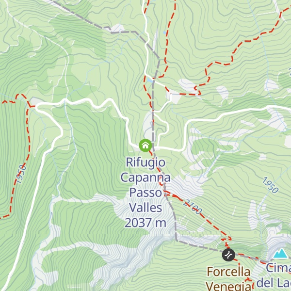 Map of Rifugio Capanna Passo Valles