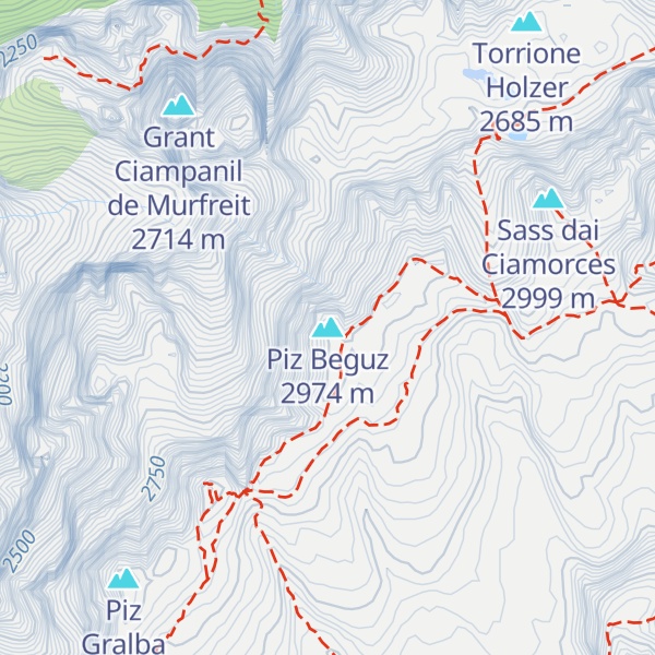 Map of Piz Beguz